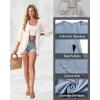 image:imageGRECERELLE Womens Summer Lightweight 34 Sleeve Cardigan Open Front Casual Loose Kimono Cover Ups with PocketsIvory White