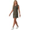 image:imageGRECERELLE 2026 Women Summer Casual 2 Piece Outfits Skort Sets Sleeveless VNeck Top amp Tennis Skirt with Pockets for AthleticArmy Green