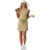 image:imageGRECERELLE 2026 Women Summer Casual 2 Piece Outfits Skort Sets Sleeveless VNeck Top amp Tennis Skirt with Pockets for AthleticButter Yellow