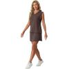 image:imageGRECERELLE 2026 Women Summer Casual 2 Piece Outfits Skort Sets Sleeveless VNeck Top amp Tennis Skirt with Pockets for AthleticDark Coffee