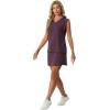 image:imageGRECERELLE 2026 Women Summer Casual 2 Piece Outfits Skort Sets Sleeveless VNeck Top amp Tennis Skirt with Pockets for AthleticRosewood