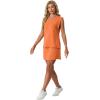 image:imageGRECERELLE 2026 Women Summer Casual 2 Piece Outfits Skort Sets Sleeveless VNeck Top amp Tennis Skirt with Pockets for AthleticVibrant Orange