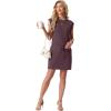 image:imageGRECERELLE 2026 Womens Summer Dresses Round Neck Sleeveless Tie Waist Casual Shirt Dress with PocketsRosewood