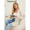 image:imageGRECERELLE Lightweight Cardigan Sweaters for Women Crochet Knit Open Front Long Sleeve Loose Casual Boho Summer Beach CoverupApricot