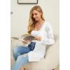 image:imageGRECERELLE Lightweight Cardigan Sweaters for Women Crochet Knit Open Front Long Sleeve Loose Casual Boho Summer Beach CoverupAwhite