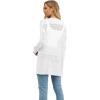 image:imageGRECERELLE Lightweight Cardigan Sweaters for Women Crochet Knit Open Front Long Sleeve Loose Casual Boho Summer Beach CoverupAwhite