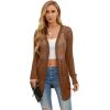 image:imageGRECERELLE Lightweight Cardigan Sweaters for Women Crochet Knit Open Front Long Sleeve Loose Casual Boho Summer Beach CoverupCaramel