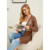 image:imageGRECERELLE Lightweight Cardigan Sweaters for Women Crochet Knit Open Front Long Sleeve Loose Casual Boho Summer Beach CoverupCaramel