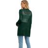 image:imageGRECERELLE Lightweight Cardigan Sweaters for Women Crochet Knit Open Front Long Sleeve Loose Casual Boho Summer Beach CoverupDark Green