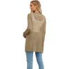 image:imageGRECERELLE Lightweight Cardigan Sweaters for Women Crochet Knit Open Front Long Sleeve Loose Casual Boho Summer Beach CoverupKhaki