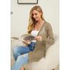 image:imageGRECERELLE Lightweight Cardigan Sweaters for Women Crochet Knit Open Front Long Sleeve Loose Casual Boho Summer Beach CoverupKhaki