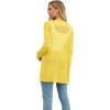 image:imageGRECERELLE Lightweight Cardigan Sweaters for Women Crochet Knit Open Front Long Sleeve Loose Casual Boho Summer Beach CoverupLemon Yellow