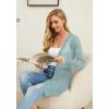 image:imageGRECERELLE Lightweight Cardigan Sweaters for Women Crochet Knit Open Front Long Sleeve Loose Casual Boho Summer Beach CoverupLight Green