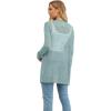 image:imageGRECERELLE Lightweight Cardigan Sweaters for Women Crochet Knit Open Front Long Sleeve Loose Casual Boho Summer Beach CoverupLight Green