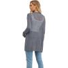 image:imageGRECERELLE Lightweight Cardigan Sweaters for Women Crochet Knit Open Front Long Sleeve Loose Casual Boho Summer Beach CoverupPencil Gray