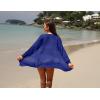 image:imageGRECERELLE Lightweight Cardigan Sweaters for Women Crochet Knit Open Front Long Sleeve Loose Casual Boho Summer Beach CoverupRoyal Blue