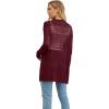 image:imageGRECERELLE Lightweight Cardigan Sweaters for Women Crochet Knit Open Front Long Sleeve Loose Casual Boho Summer Beach CoverupWine Red