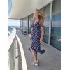 image:imageGRECERELLE 2026 Womens Spring Summer Boho Floral Print VNeck Faux Wrap Maxi Dress for Wedding Guest Graduation Party01 Polka Dotsnavy Blue