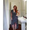 image:imageGRECERELLE 2026 Womens Spring Summer Boho Floral Print VNeck Faux Wrap Maxi Dress for Wedding Guest Graduation Party05 Polka Dotsblack