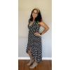 image:imageGRECERELLE 2026 Womens Spring Summer Boho Floral Print VNeck Faux Wrap Maxi Dress for Wedding Guest Graduation Party05 Polka Dotsblack