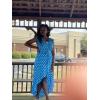 image:imageGRECERELLE 2026 Womens Spring Summer Boho Floral Print VNeck Faux Wrap Maxi Dress for Wedding Guest Graduation Party07 Polka Dotslight Blue