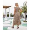 image:imageGRECERELLE 2026 Womens Spring Summer Boho Floral Print VNeck Faux Wrap Maxi Dress for Wedding Guest Graduation Party10 Fp Pastoral Coffee