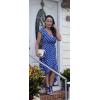 image:imageGRECERELLE 2026 Womens Spring Summer Boho Floral Print VNeck Faux Wrap Maxi Dress for Wedding Guest Graduation Party18 Polka Dotsroyal Blue