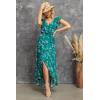 image:imageGRECERELLE 2026 Womens Spring Summer Boho Floral Print VNeck Faux Wrap Maxi Dress for Wedding Guest Graduation Party19 Fp Dark Green
