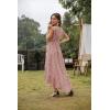 image:imageGRECERELLE 2026 Womens Spring Summer Boho Floral Print VNeck Faux Wrap Maxi Dress for Wedding Guest Graduation Party23 Fp Floret Red