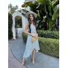 image:imageGRECERELLE 2026 Womens Spring Summer Boho Floral Print VNeck Faux Wrap Maxi Dress for Wedding Guest Graduation Party26 Fp Floret Blue