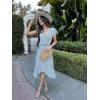image:imageGRECERELLE 2026 Womens Spring Summer Boho Floral Print VNeck Faux Wrap Maxi Dress for Wedding Guest Graduation Party26 Fp Floret Blue