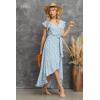 image:imageGRECERELLE 2026 Womens Spring Summer Boho Floral Print VNeck Faux Wrap Maxi Dress for Wedding Guest Graduation Party26 Fp Floret Blue