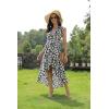 image:imageGRECERELLE 2026 Womens Spring Summer Boho Floral Print VNeck Faux Wrap Maxi Dress for Wedding Guest Graduation Party28 Fp Big Lily Black