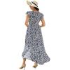 image:imageGRECERELLE 2026 Womens Spring Summer Boho Floral Print VNeck Faux Wrap Maxi Dress for Wedding Guest Graduation Party30 Fp Cherryblossomblack