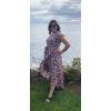 image:imageGRECERELLE 2026 Womens Spring Summer Boho Floral Print VNeck Faux Wrap Maxi Dress for Wedding Guest Graduation Party40 Fp Brindle Purple Gray