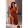 image:imageGRECERELLE 2026 Womens Spring Summer Boho Floral Print VNeck Faux Wrap Maxi Dress for Wedding Guest Graduation Party08 Wine Red