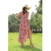 image:imageGRECERELLE 2026 Womens Spring Summer Boho Floral Print VNeck Faux Wrap Maxi Dress for Wedding Guest Graduation Party25 Fp Big Lily Red
