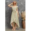 image:imageGRECERELLE 2026 Womens Spring Summer Boho Floral Print VNeck Faux Wrap Maxi Dress for Wedding Guest Graduation Party32 Fp Floret Yellow