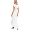 image:imageGRECERELLE 2026 Womens Spring Summer Boho Floral Print VNeck Faux Wrap Maxi Dress for Wedding Guest Graduation Party37 White