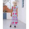 image:imageGRECERELLE 2026 Womens Spring Summer Boho Floral Print VNeck Faux Wrap Maxi Dress for Wedding Guest Graduation Party41 Fp Multicolor Blue Green