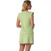 image:imageGRECERELLE 2026 Womens Summer 2 Piece Skort Set Cap Sleeve Round Neck Top amp Tennis Skirt with Pockets for Athletic amp CasualAvocado Green