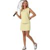 image:imageGRECERELLE 2026 Womens Summer 2 Piece Skort Set Cap Sleeve Round Neck Top amp Tennis Skirt with Pockets for Athletic amp CasualButter Yellow