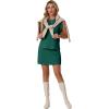 image:imageGRECERELLE 2026 Womens Summer 2 Piece Skort Set Cap Sleeve Round Neck Top amp Tennis Skirt with Pockets for Athletic amp CasualDark Green