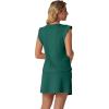 image:imageGRECERELLE 2026 Womens Summer 2 Piece Skort Set Cap Sleeve Round Neck Top amp Tennis Skirt with Pockets for Athletic amp CasualDark Green