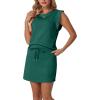 image:imageGRECERELLE 2026 Womens Summer 2 Piece Skort Set Cap Sleeve Round Neck Top amp Tennis Skirt with Pockets for Athletic amp CasualDark Green