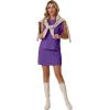 image:imageGRECERELLE 2026 Womens Summer 2 Piece Skort Set Cap Sleeve Round Neck Top amp Tennis Skirt with Pockets for Athletic amp CasualDark Purple