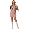 image:imageGRECERELLE 2026 Womens Summer 2 Piece Skort Set Cap Sleeve Round Neck Top amp Tennis Skirt with Pockets for Athletic amp CasualDeep Pink