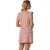 image:imageGRECERELLE 2026 Womens Summer 2 Piece Skort Set Cap Sleeve Round Neck Top amp Tennis Skirt with Pockets for Athletic amp CasualDeep Pink