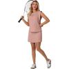 image:imageGRECERELLE 2026 Womens Summer 2 Piece Skort Set Cap Sleeve Round Neck Top amp Tennis Skirt with Pockets for Athletic amp CasualDeep Pink