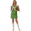 image:imageGRECERELLE 2026 Womens Summer 2 Piece Skort Set Cap Sleeve Round Neck Top amp Tennis Skirt with Pockets for Athletic amp CasualDill Green